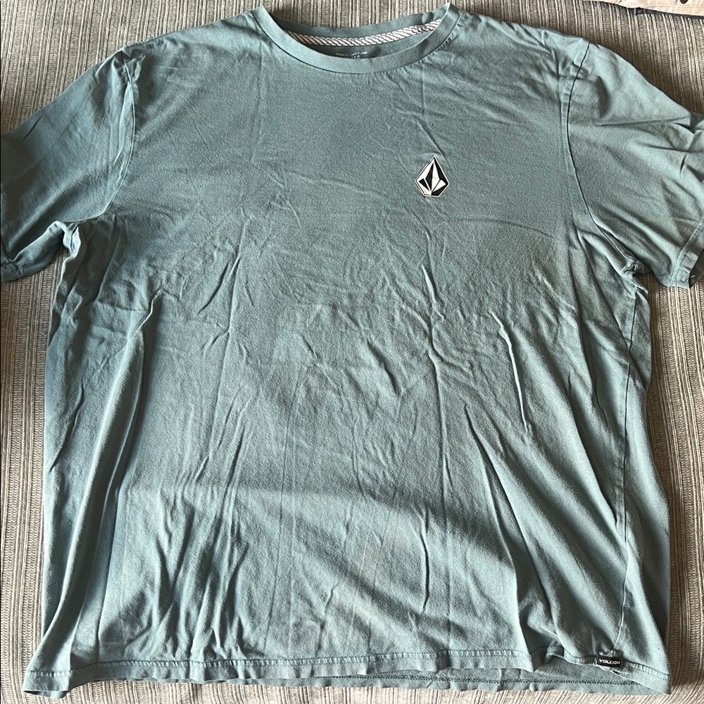 Volcom Men’s Crew Tee in Sage Blue-Green